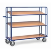 Shelved trolleys 4295 with 3 shelves - With 2 detachable shelves